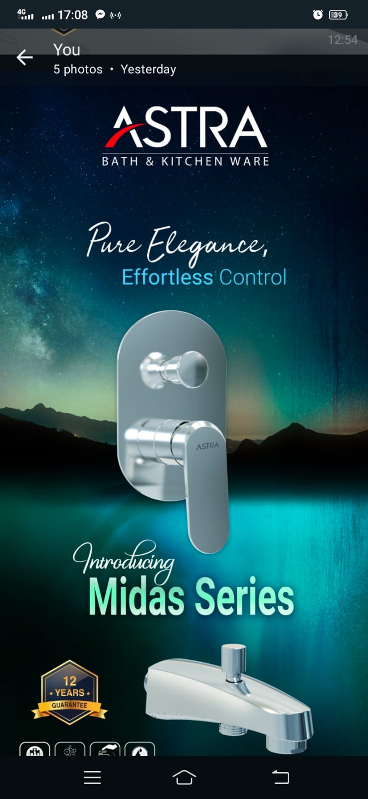 Shower Mixer Astra Oval