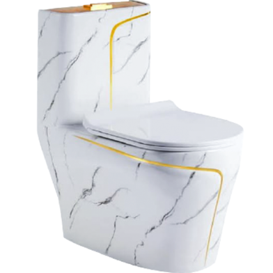Commode black shadow with golden line